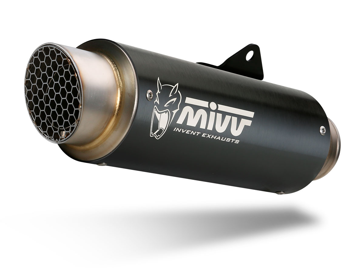 Silencieux marque MIVV GP Pro Steel couleur noir/casquette en inox