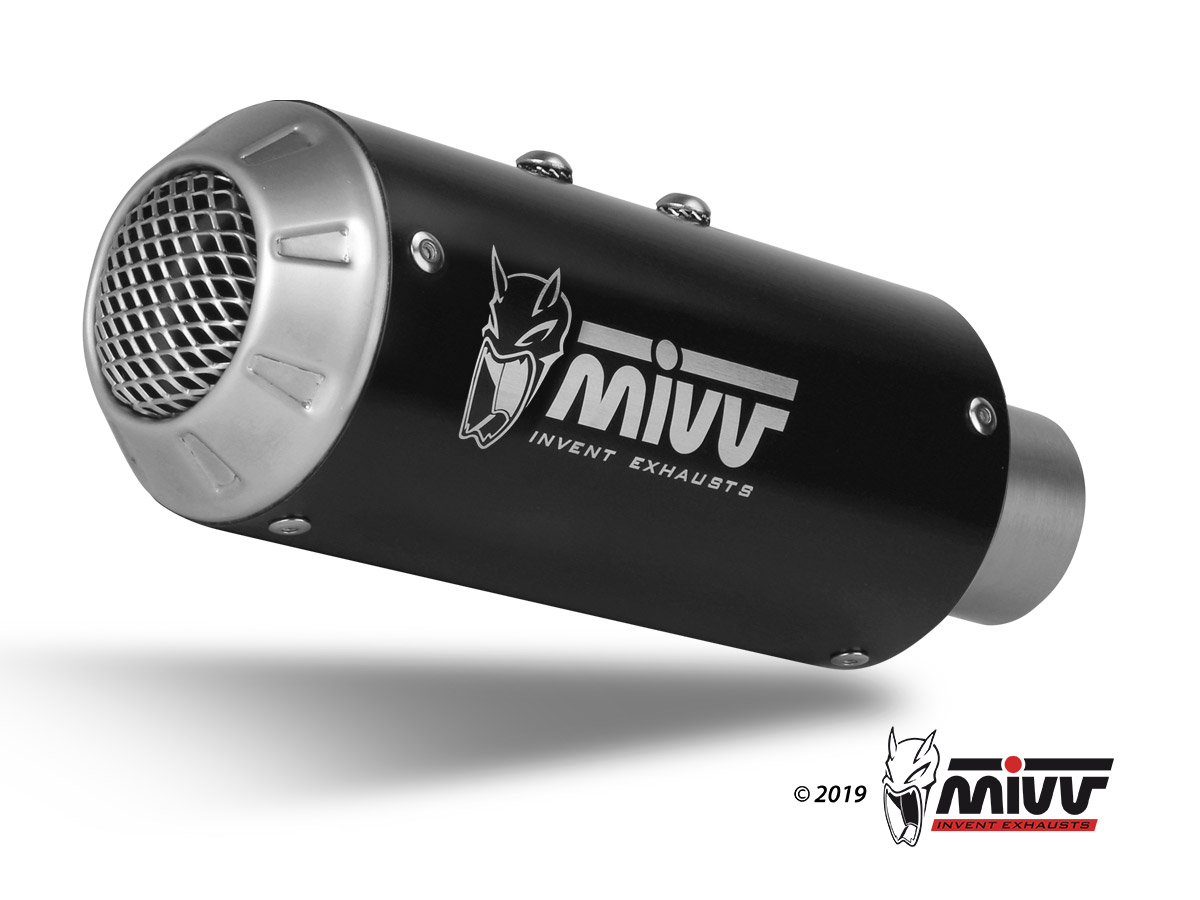 Silencieux marque MIVV MK3 Steel couleur noir/casquette en inox