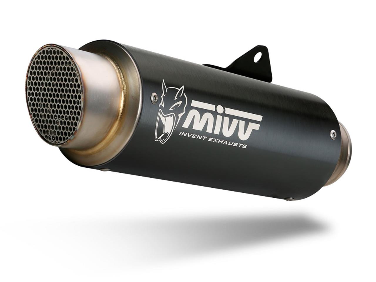 Silencieux marque MIVV GP-Pro Steel couleur noir/casquette en inox