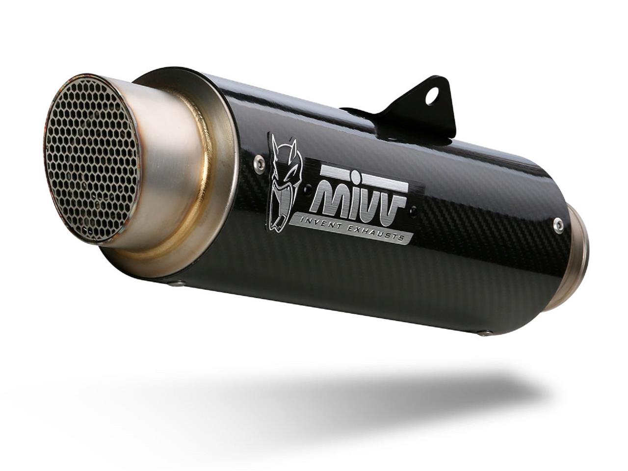 Silencieux marque MIVV GP-Pro couleur carbone/casquette en inox