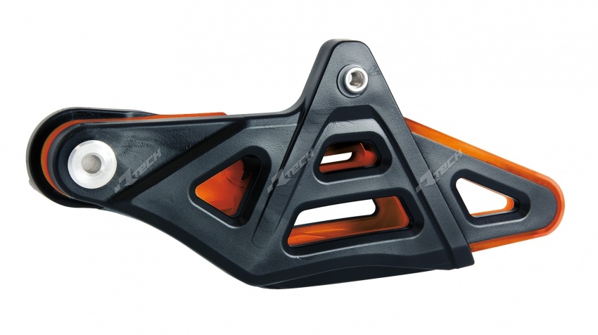 Guide chaîne marque RACETECH couleur origine noir/orange KTM