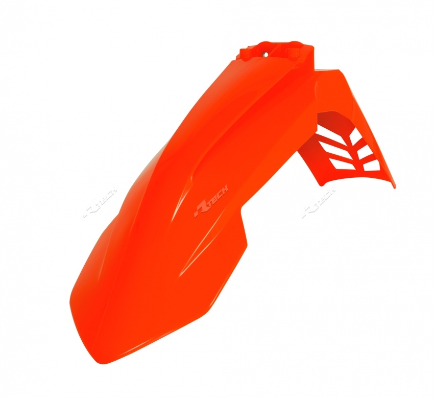 Garde-boue avant marque Racetech ventilé couleur orange fluo KTM