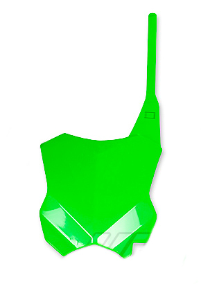 Plaque numéro frontale marque UFO vert