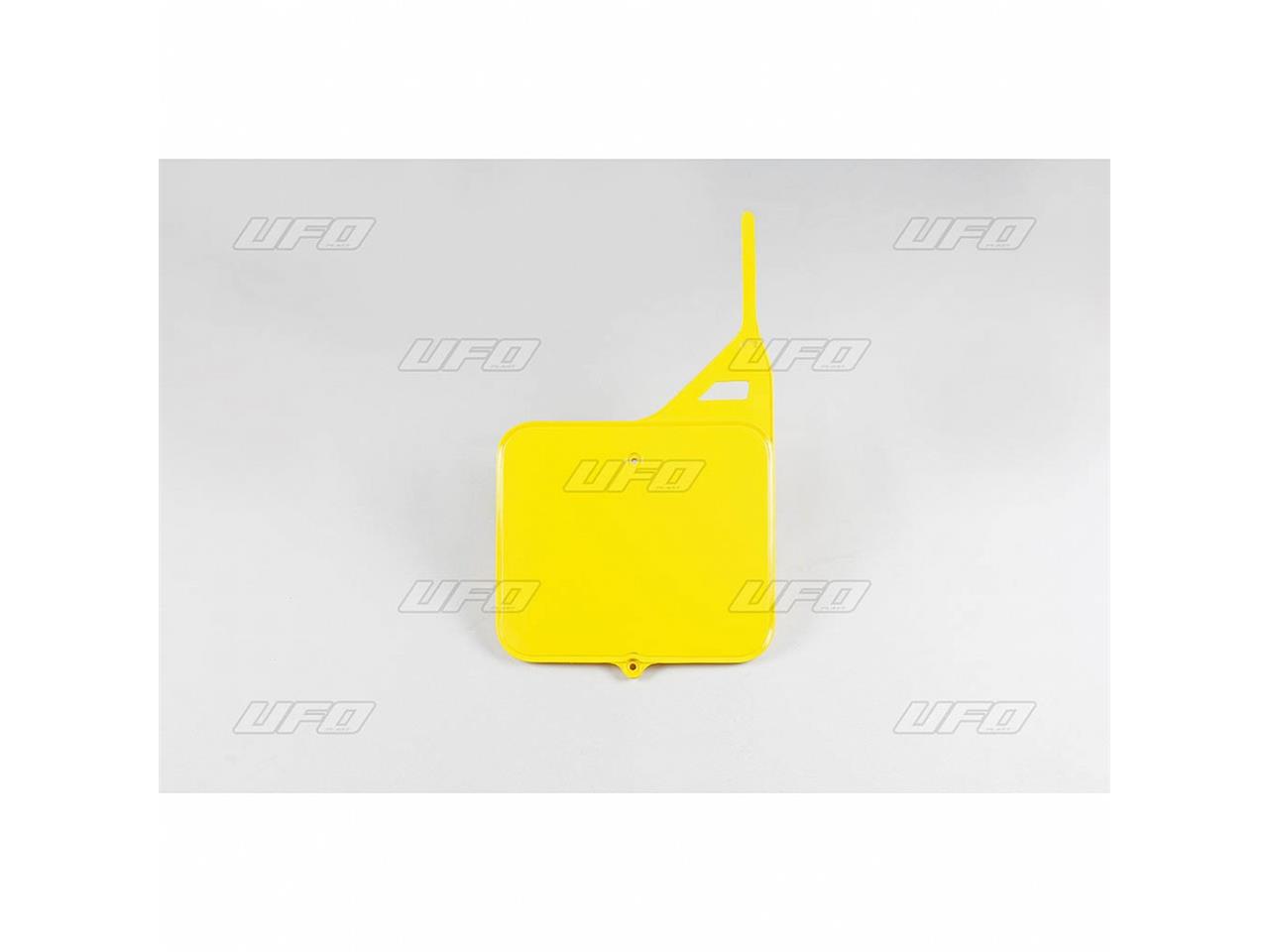 Plaque numéro frontale marque UFO jaune fluo