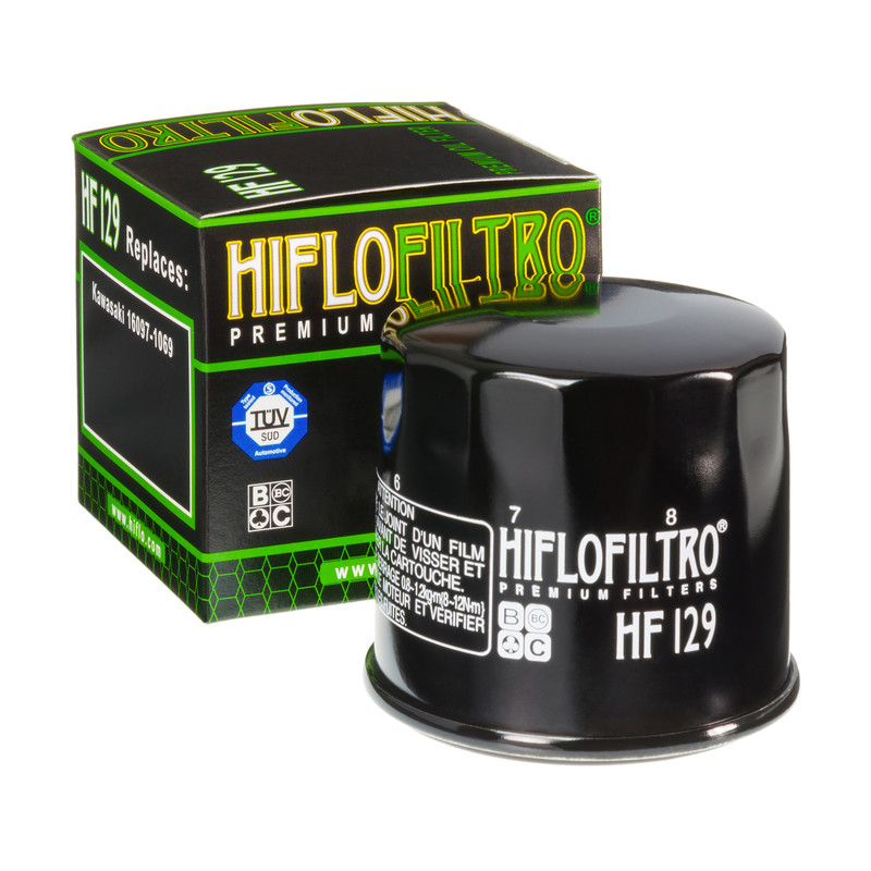Filtre à huile HF129 de la marque Hiflofiltro | Compatible Ssv KAWASAKI