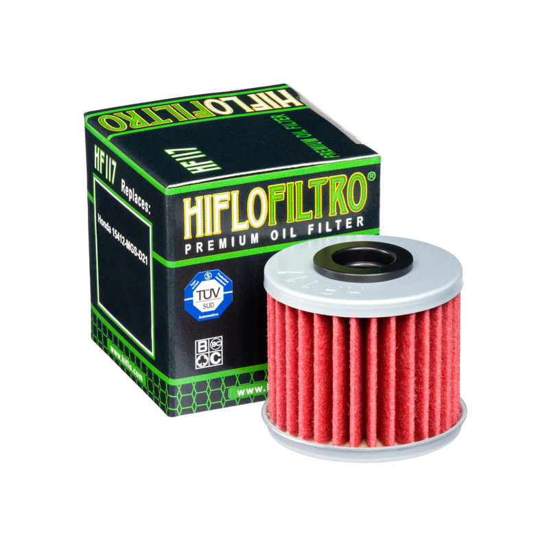 Filtre à huile HF117 de la marque Hiflofiltro | Compatible HONDA, KYMCO