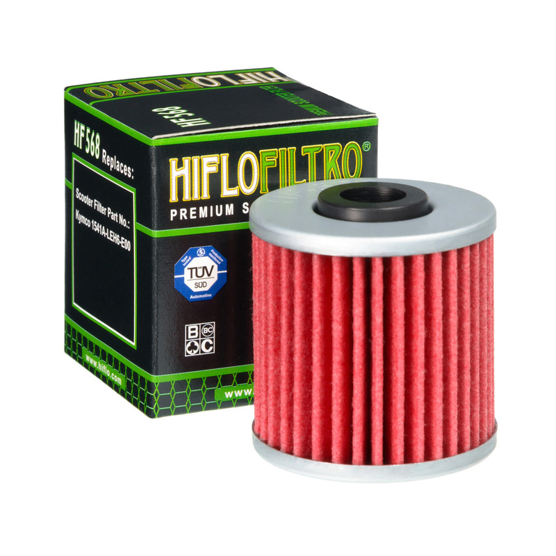 Filtre à huile HF568 marque Hiflofiltro | Compatible KYMCO X-CITING 400