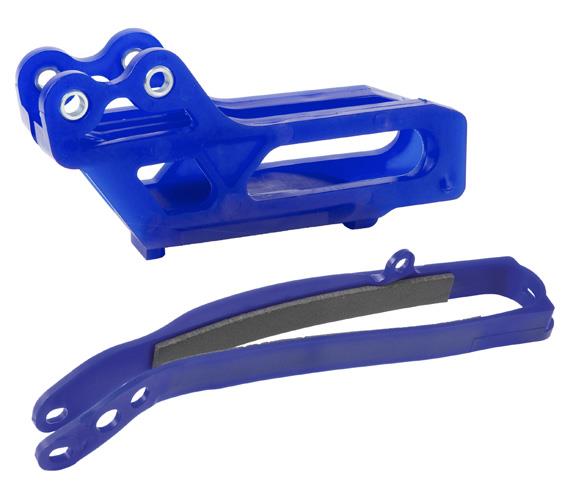Kit guide chaîne + patin de bras oscillant marque POLISPORT bleu Yamaha YZ250/450F
