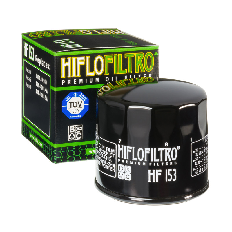 Filtre à huile HF153 marque Hiflofiltro | Compatible Moto DUCATI, CAGIVA