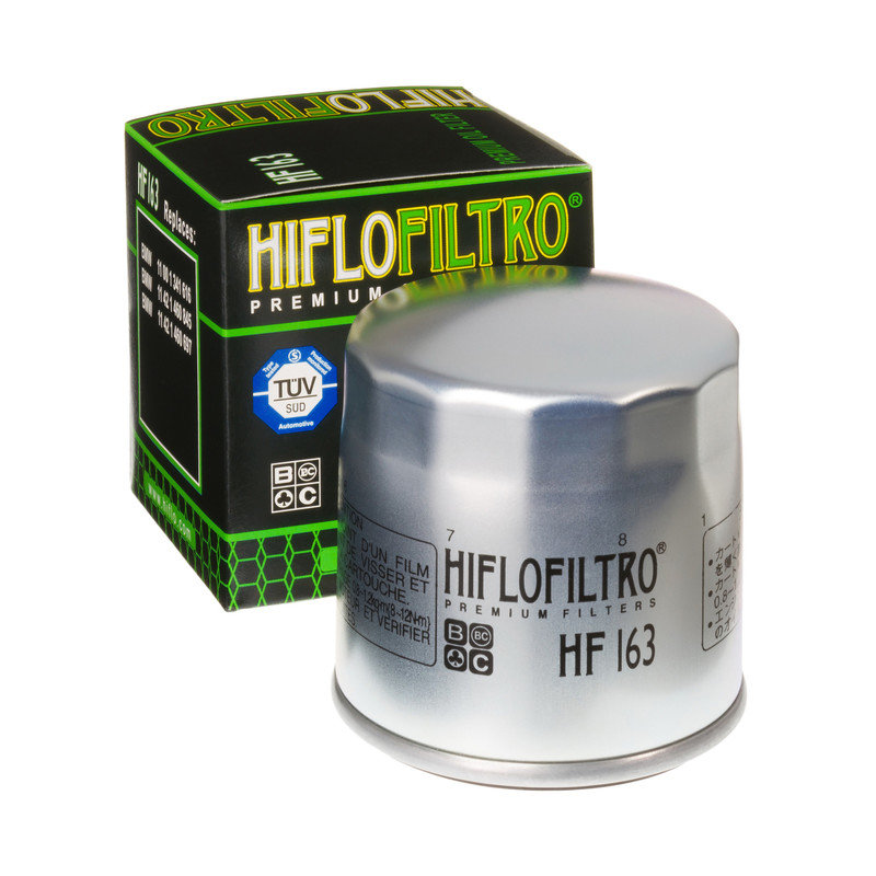 Filtre à huile Argent HF163 de marque Hiflofiltro | Compatible Moto BMW