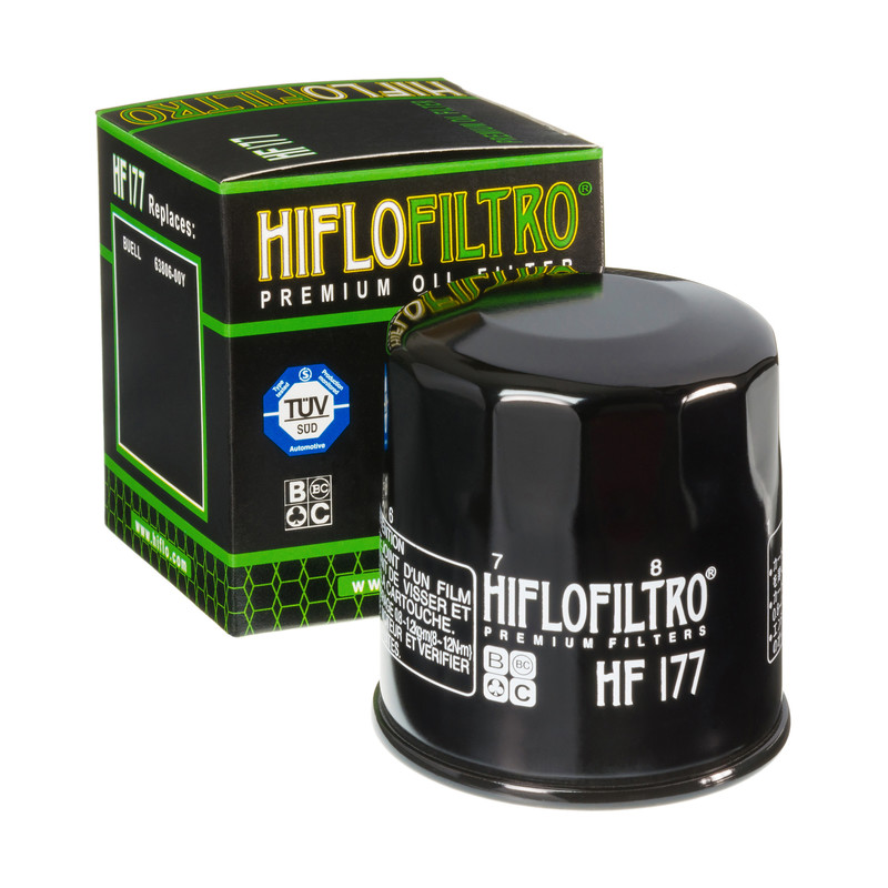 Filtre à huile HF177 marque Hiflofiltro | Compatible Moto HARLEY DAVIDSON, BUELL
