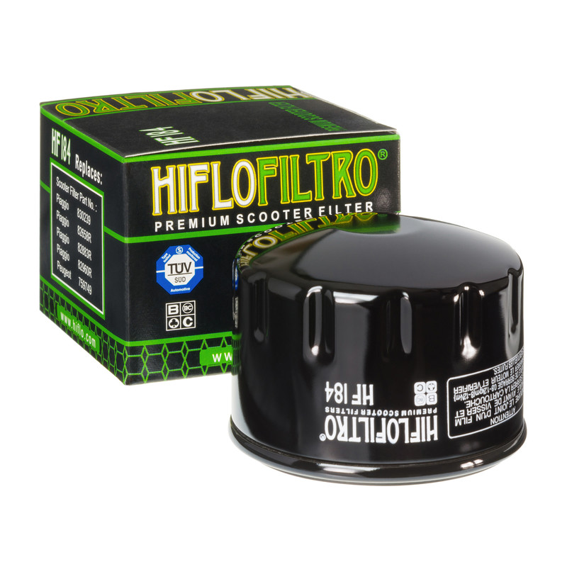 Filtre à huile HF184 Hiflofiltro | PEUGEOT, PIAGGIO, APRILIA, GILERA, MALAGUTI