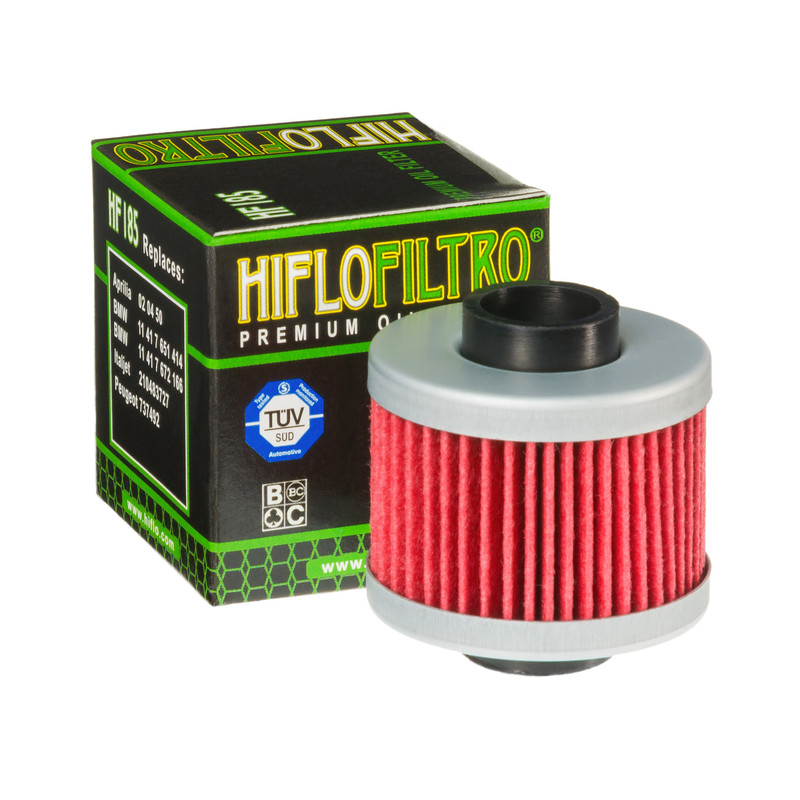 Filtre à huile HF185 marque Hiflofiltro | Compatible BMW, PEUGEOT, APRILIA