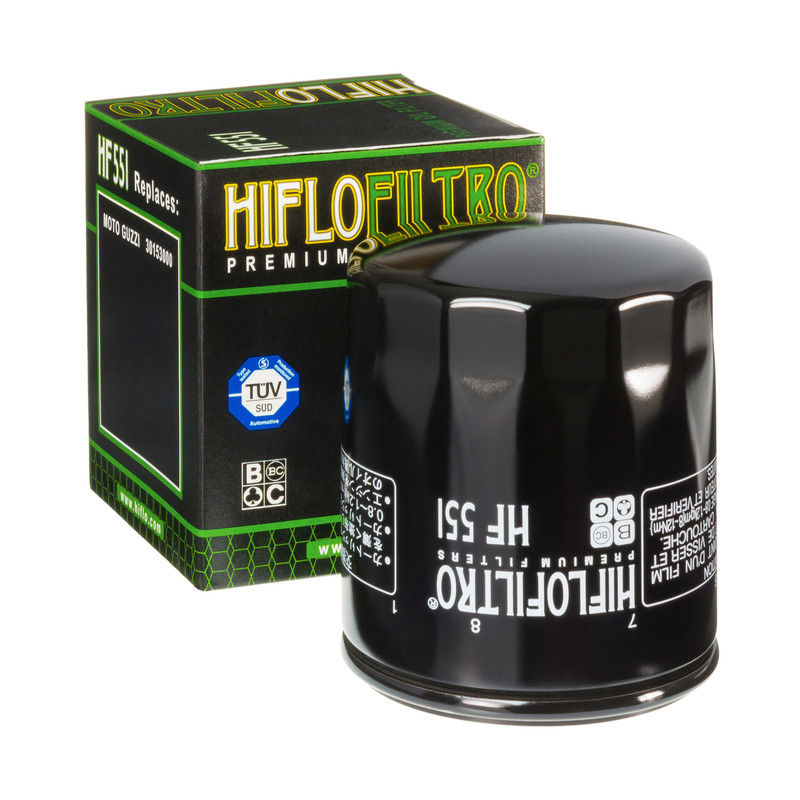 Filtre à huile HF551 de marque Hiflofiltro | Compatible Moto MOTO GUZZI