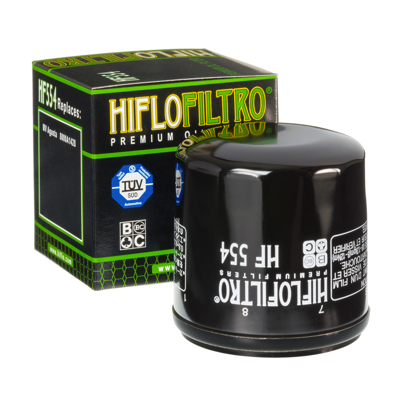 Filtre à huile HF554 de marque Hiflofiltro | Compatible Moto MV AGUSTA