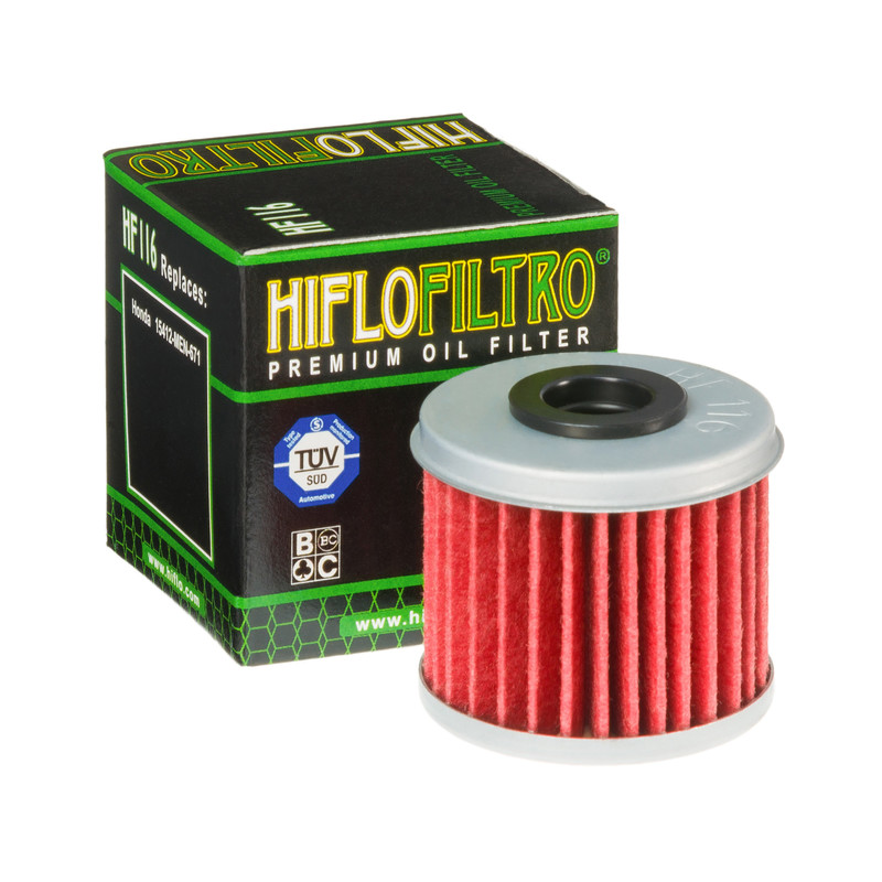 Filtre à huile HF116 marque Hiflofiltro | HONDA, HUSQVARNA, HM, MONTESA