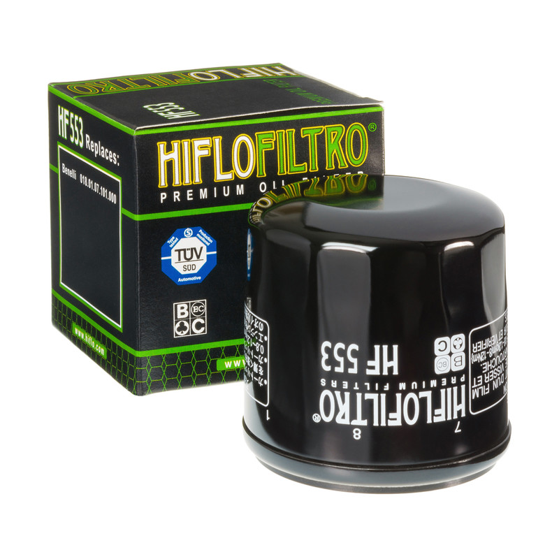 Filtre à huile HF553 de la marque Hiflofiltro | Compatible Moto BENELLI