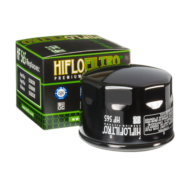 Filtre à huile HF565 marque Hiflofiltro | Compatible APRILIA, GILERA, MOTO GUZZI