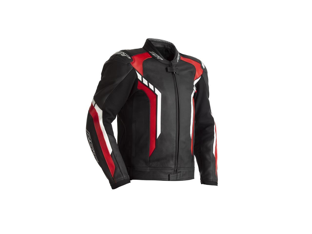 Blouson RST Axis CE cuir rouge homme