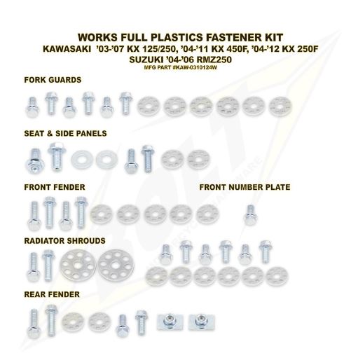 Kit vis complet de plastiques marque BOLT