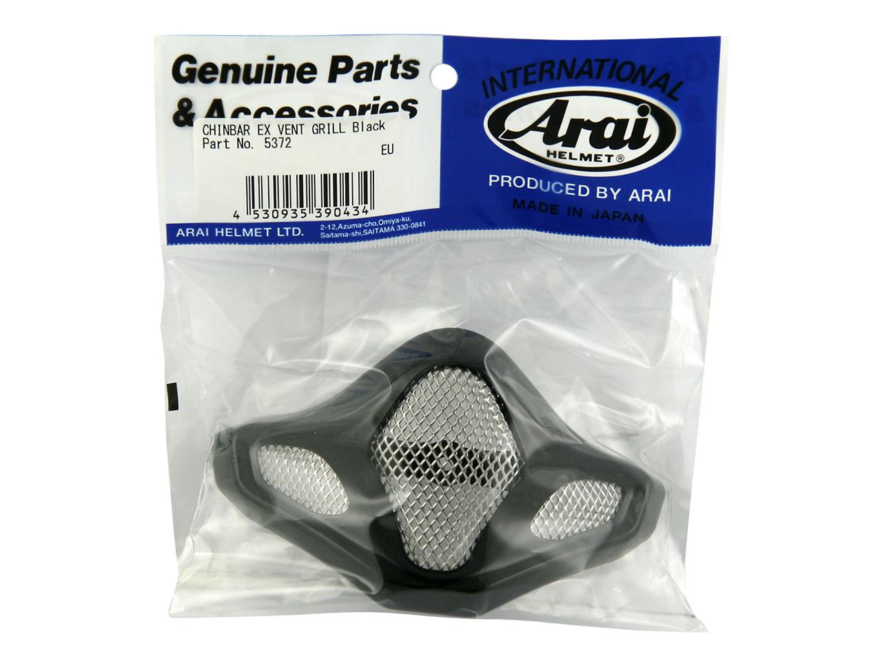 Ventilation menton grille extérieure noir pour casque MX-V marque Arai