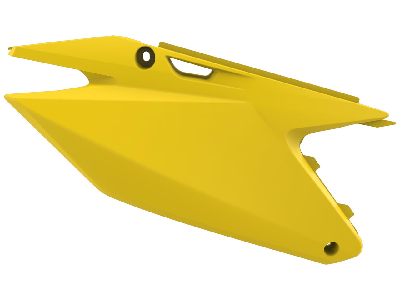 Plaques latérales marque POLISPORT restyle 2020 jaune Suzuki RM125/250