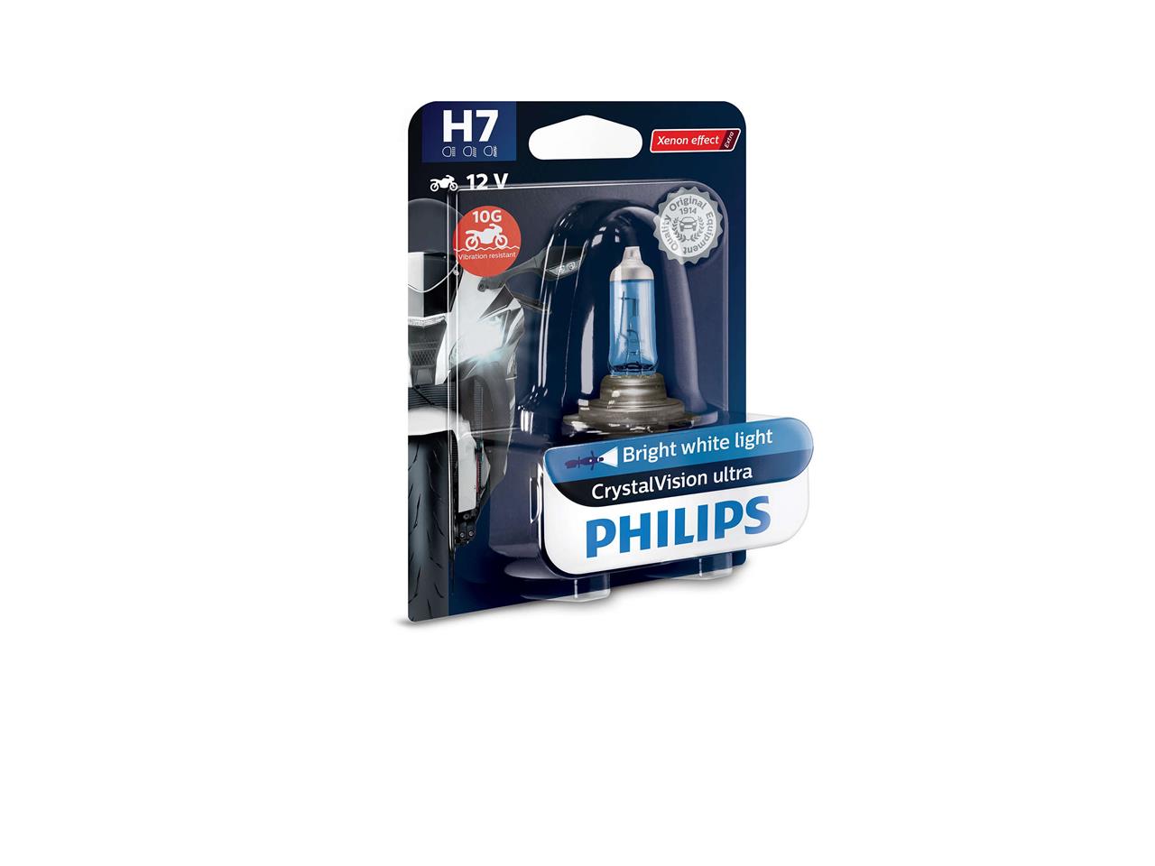 Ampoule marque Philips H7 CrystalVision Ultra Moto 12V/55W