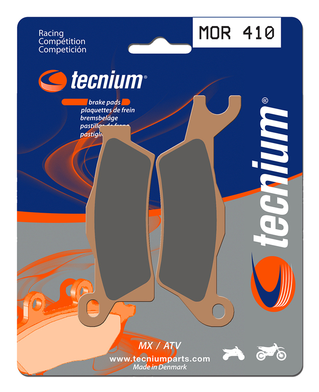 Plaquettes de frein métal fritté Tecnium Racing MX/Quad : MOR410 | CAN-AM