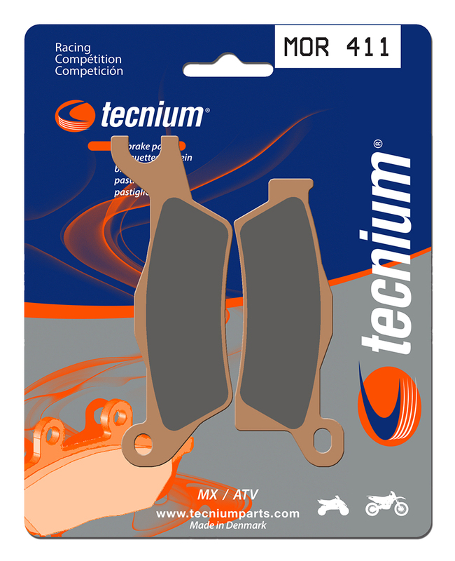 Plaquettes de frein métal fritté Tecnium Racing MX/Quad : MOR411 | CAN-AM