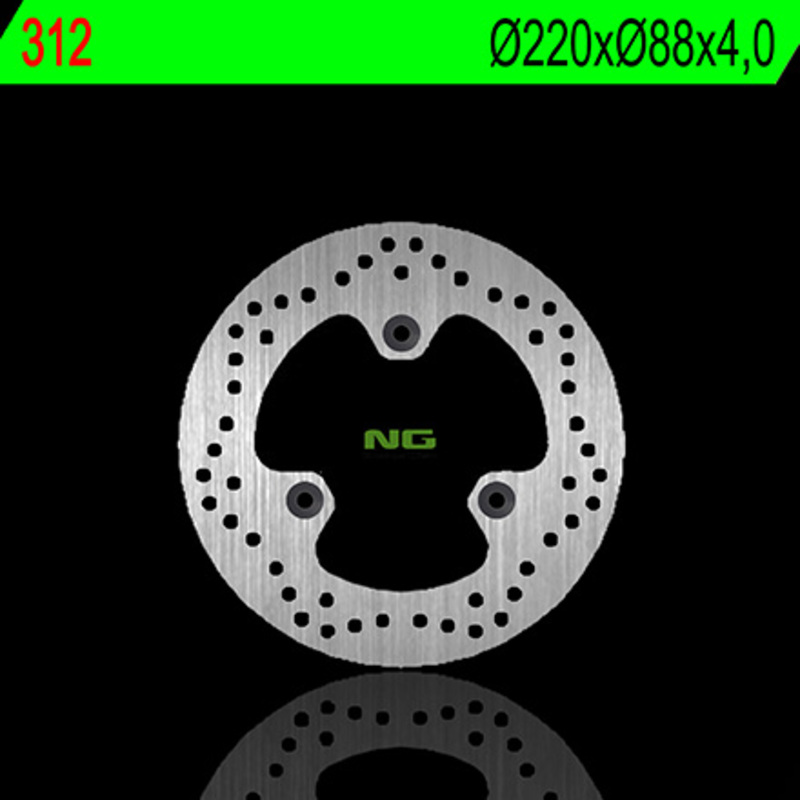 Disque de frein fixe avant gauche NG Brake Disc : 312 | NSR 50, SH SCOOPY 50, 100
