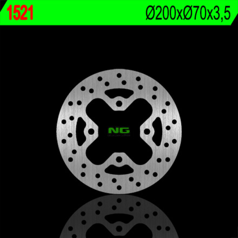 Disque de frein fixe Ø200 rond, marque NG Brake Disc : 1521 | KFX R 450 08-14