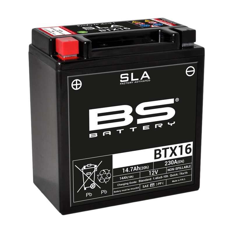 Batterie marque BS Battery SLA sans entretien activé usine BTX16