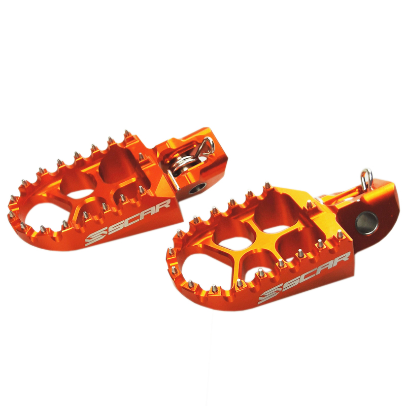 Repose-pieds marque Scar Evo couleur orange KTM/Husqvarna